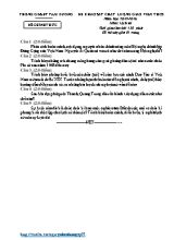 Đề khảo sát chất lượng giáo viên THCS môn Lịch sử - Năm học 2015-2016 - Phòng GD & ĐT Tam Dương (Có đáp án)